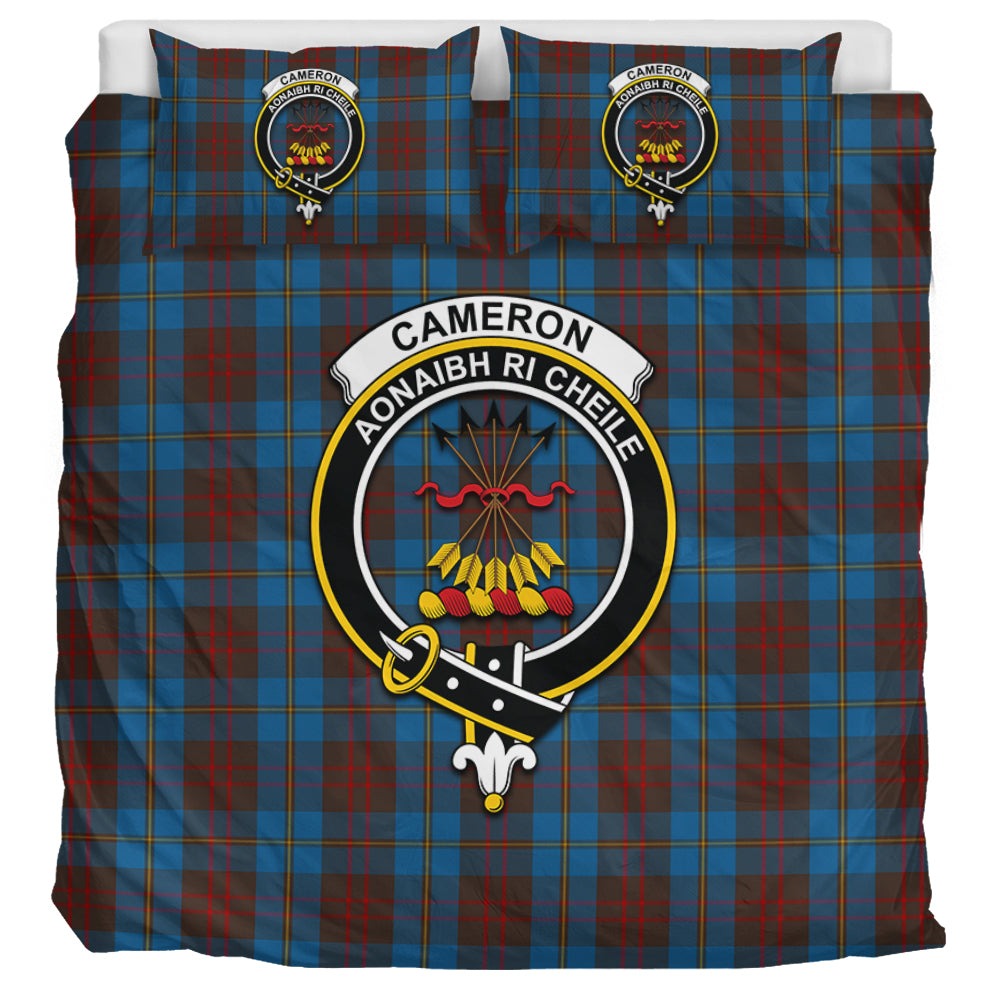 Cameron Hunting Tartan Bedding Set with Family Crest UK Bedding Set UK Super King 104*94 inch - Tartan Vibes Clothing