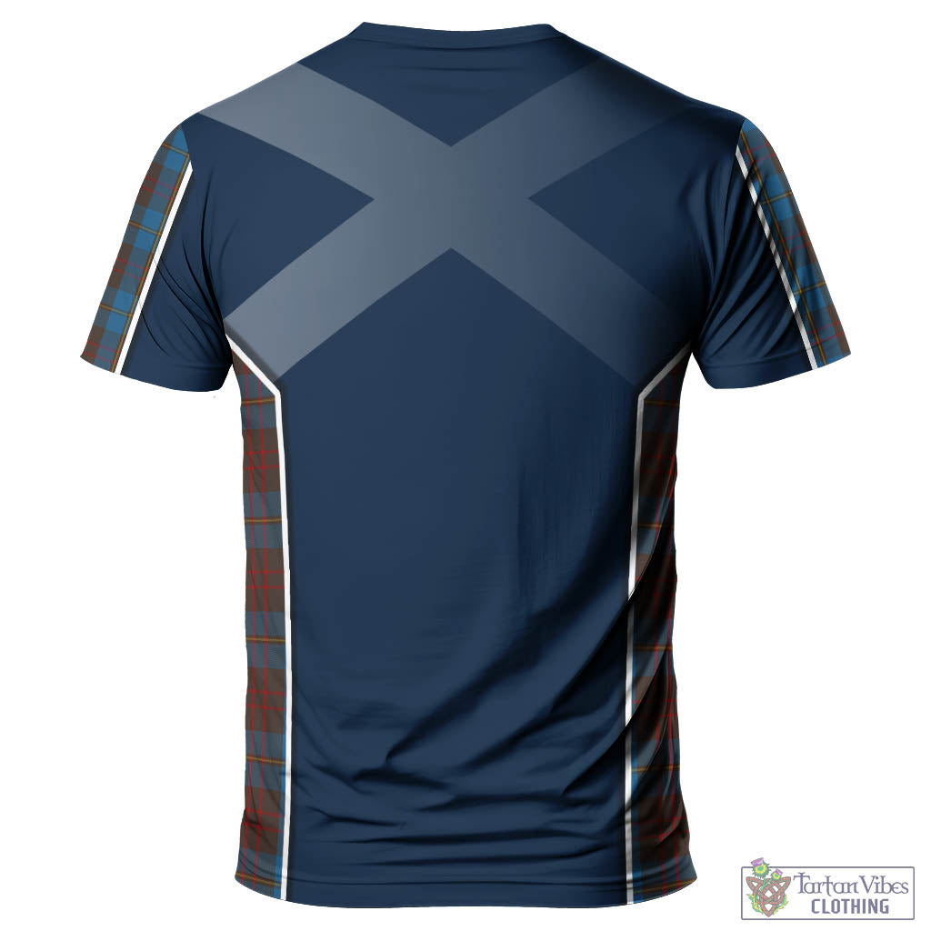 Tartan Vibes Clothing Cameron Hunting Tartan T-Shirt with Family Crest and Scottish Thistle Vibes Sport Style