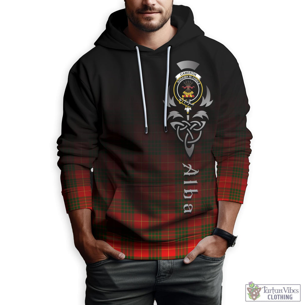 Tartan Vibes Clothing Cameron Modern Tartan Hoodie Featuring Alba Gu Brath Family Crest Celtic Inspired