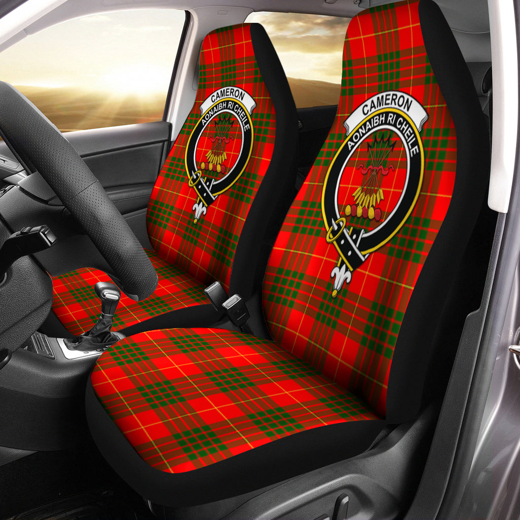 Cameron Modern Tartan Car Seat Cover with Family Crest One Size - Tartanvibesclothing