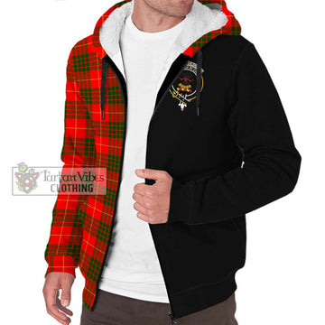 Cameron Modern Tartan Sherpa Hoodie with Family Crest and Half Of Me Style