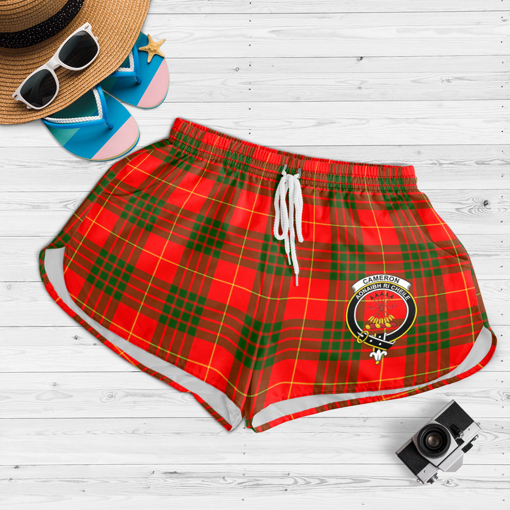 cameron-modern-tartan-womens-shorts-with-family-crest