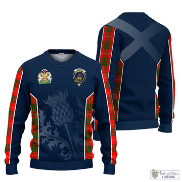 Cameron Modern Tartan Knitted Sweatshirt with Family Crest and Scottish Thistle Vibes Sport Style