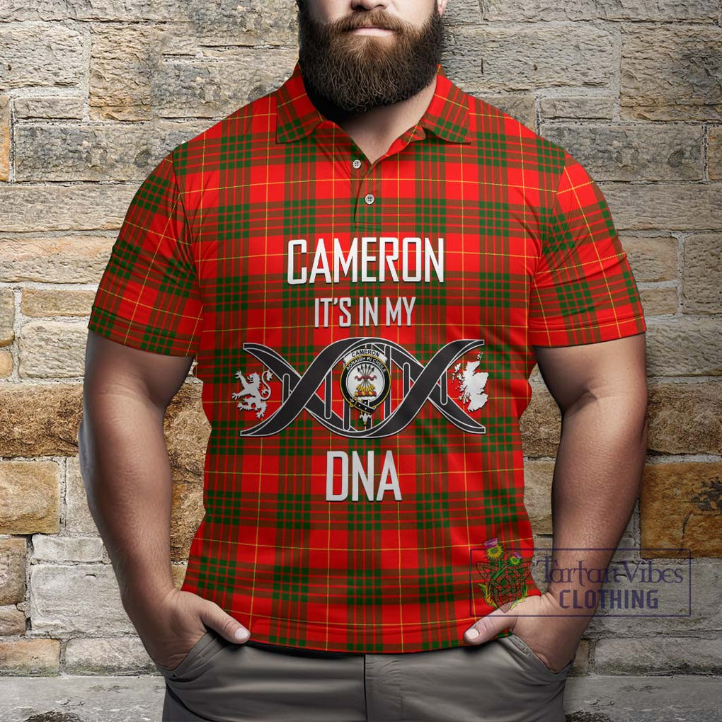 Cameron Modern Tartan Polo Shirt with Family Crest DNA In Me Style Kid - Tartanvibesclothing Shop