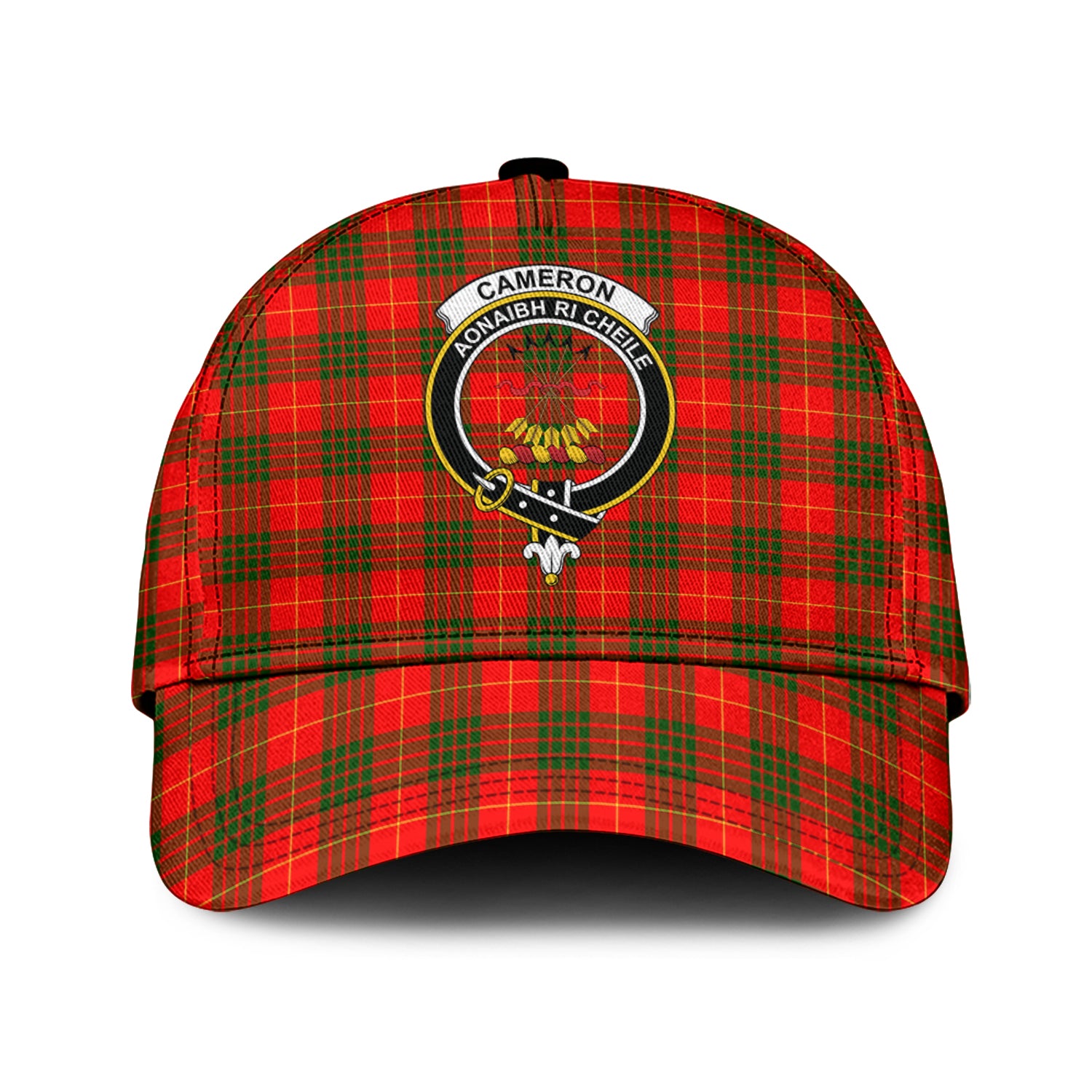 Cameron Modern Tartan Classic Cap with Family Crest Classic Cap Universal Fit - Tartan Vibes Clothing