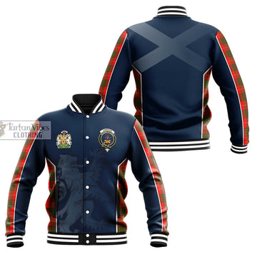 Cameron Modern Tartan Baseball Jacket with Family Crest and Lion Rampant Vibes Sport Style