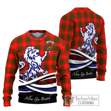 Cameron Modern Tartan Ugly Sweater with Alba Gu Brath Regal Lion Emblem