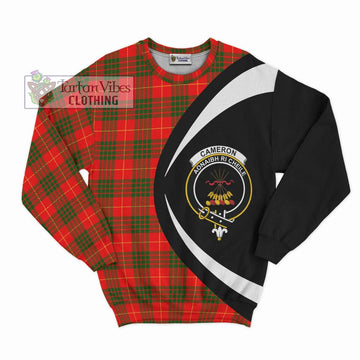 Cameron Modern Tartan Sweatshirt with Family Crest Circle Style