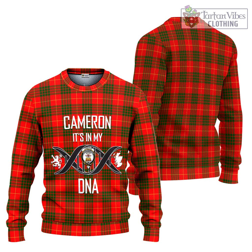 Cameron Modern Tartan Knitted Sweater with Family Crest DNA In Me Style Unisex - Tartanvibesclothing Shop