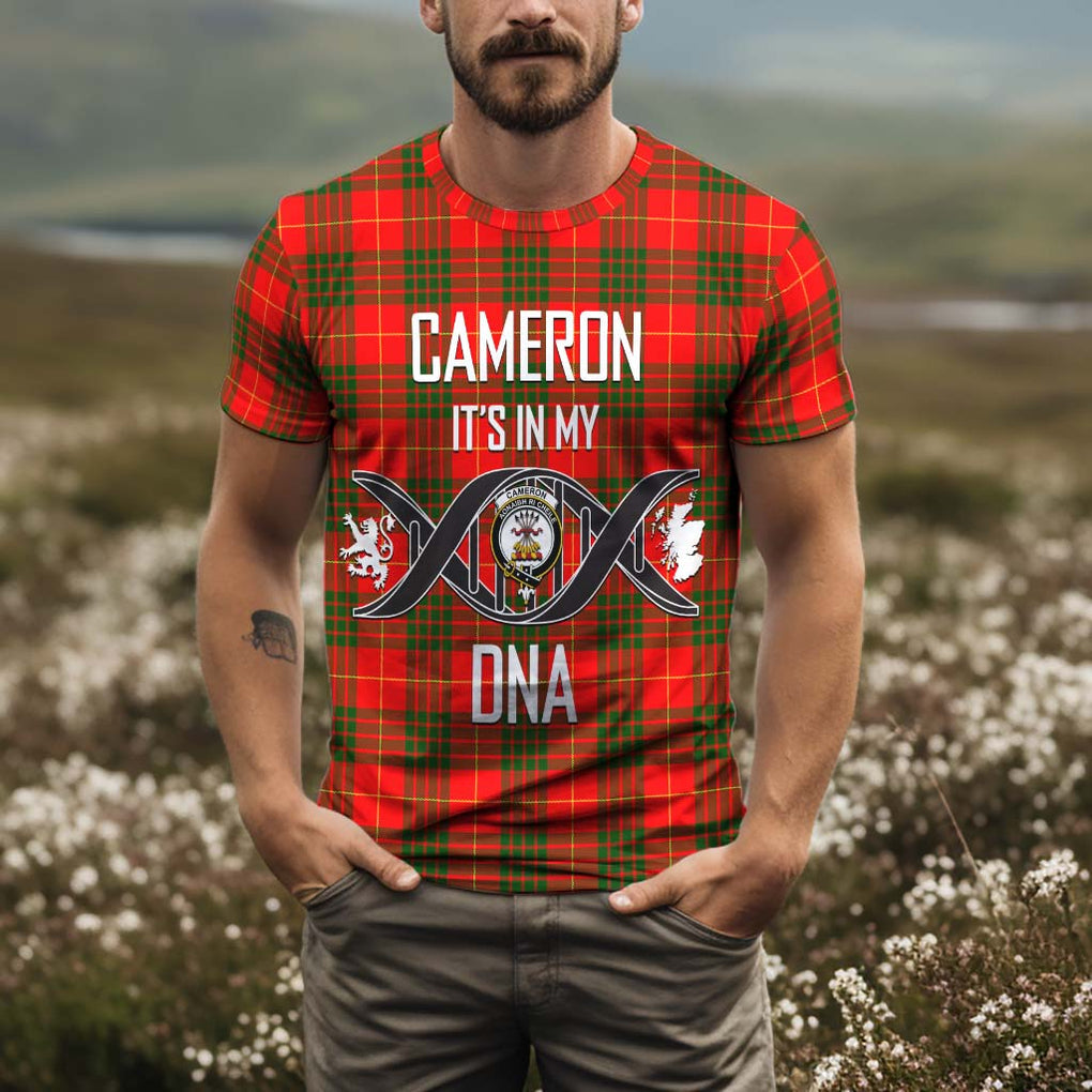 Cameron Modern Tartan T-Shirt with Family Crest DNA In Me Style Kid's Shirt - Tartan Vibes Clothing