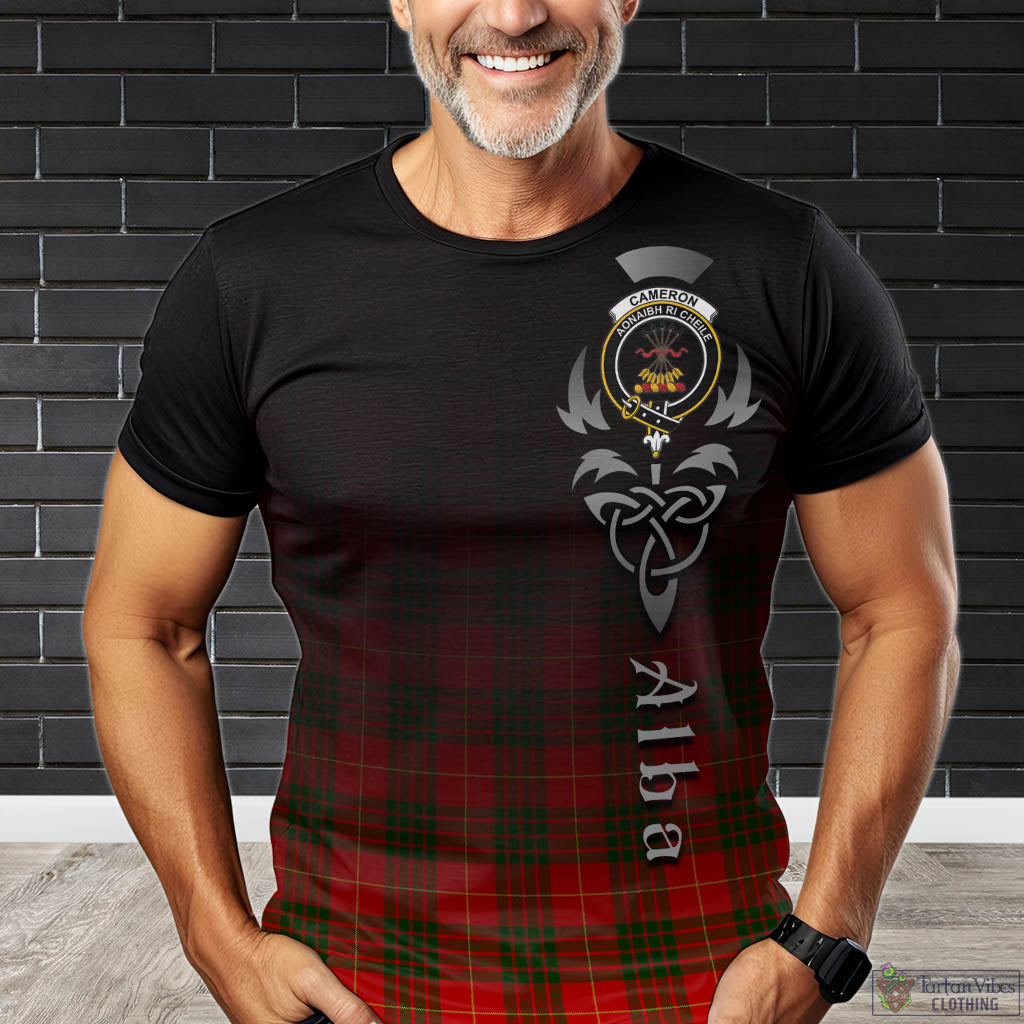 Tartan Vibes Clothing Cameron Modern Tartan T-Shirt Featuring Alba Gu Brath Family Crest Celtic Inspired