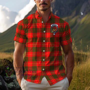 Cameron Modern Tartan Cotton Hawaiian Shirt with Family Crest