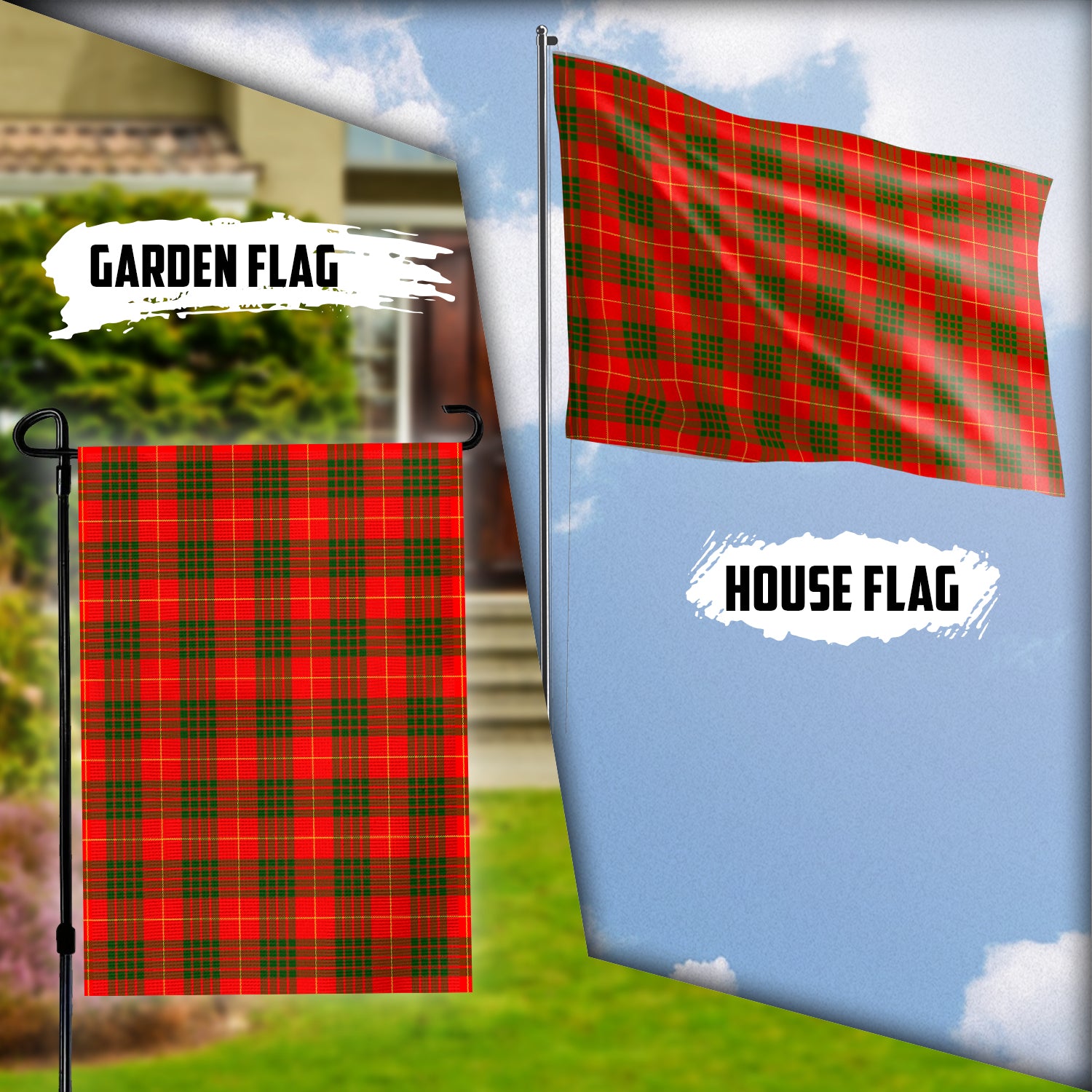 Cameron Modern Tartan Flag Garden Flag (Vertical) - Tartan Vibes Clothing