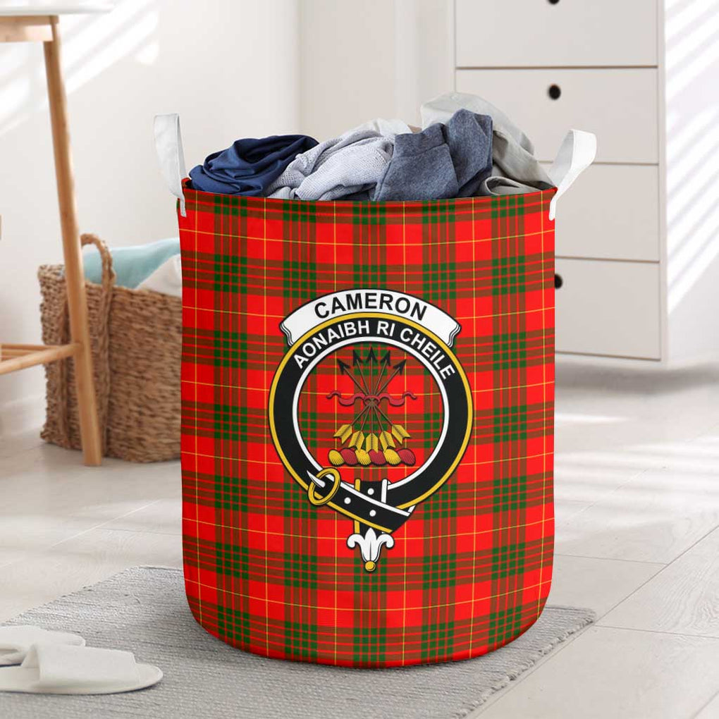 Cameron Modern Tartan Laundry Basket with Family Crest One Size - Tartanvibesclothing Shop