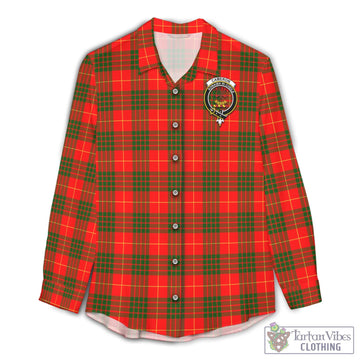 Cameron Modern Tartan Women's Casual Shirt with Family Crest