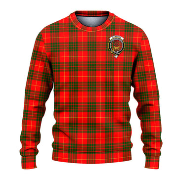 Cameron Modern Tartan Ugly Sweater with Family Crest