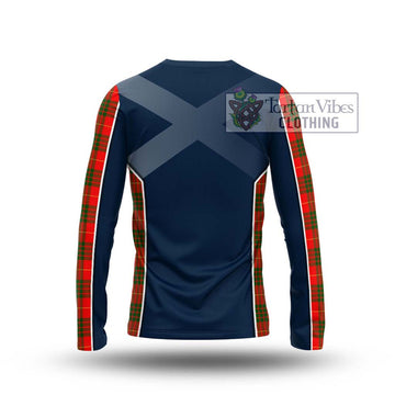 Cameron Modern Tartan Long Sleeve T-Shirt with Family Crest and Lion Rampant Vibes Sport Style