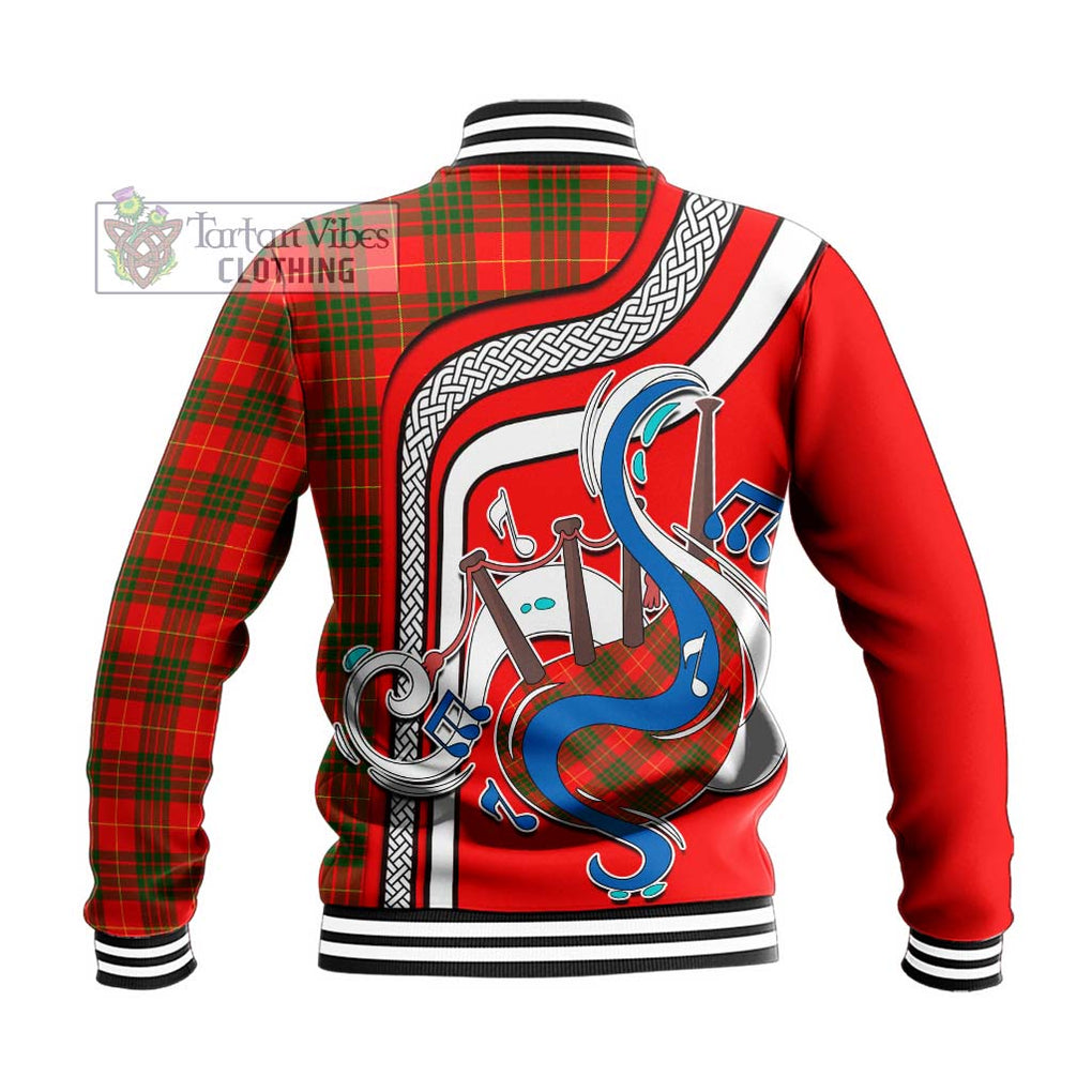 Tartan Vibes Clothing Cameron Modern Tartan Baseball Jacket with Epic Bagpipe Style