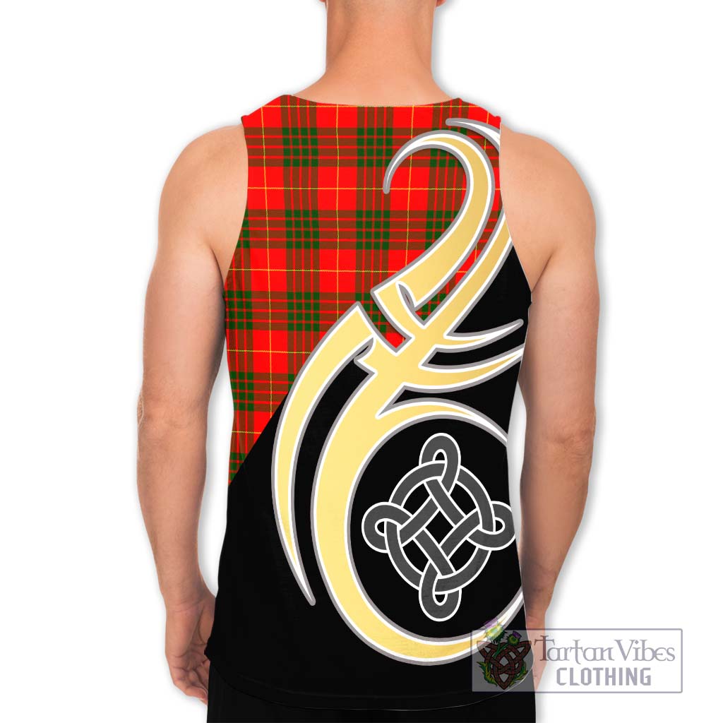 Cameron Modern Tartan Men's Tank Top with Family Crest and Celtic Symbol Style - Tartan Vibes Clothing