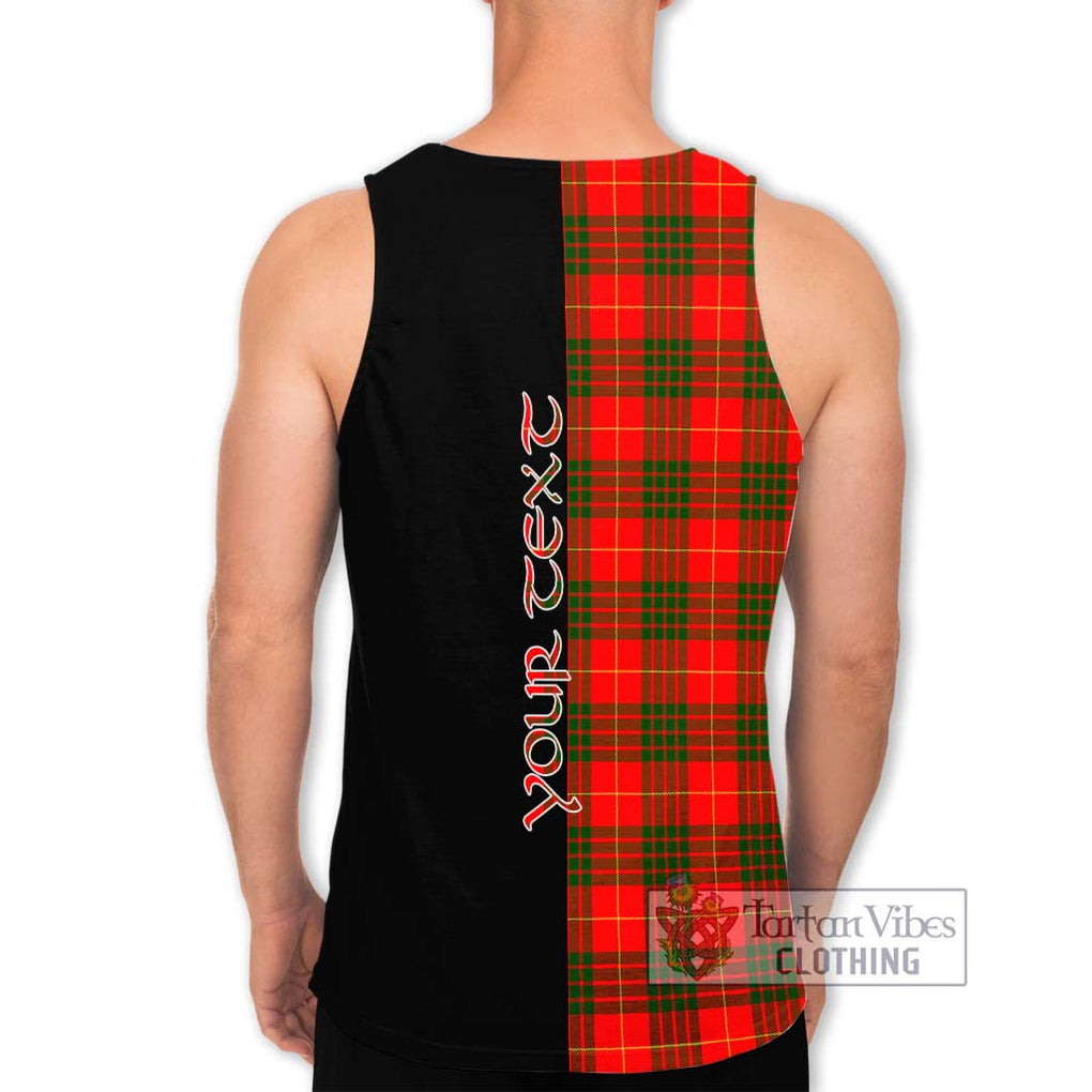 Cameron Modern Tartan Men's Tank Top with Family Crest and Half Of Me Style - Tartanvibesclothing Shop