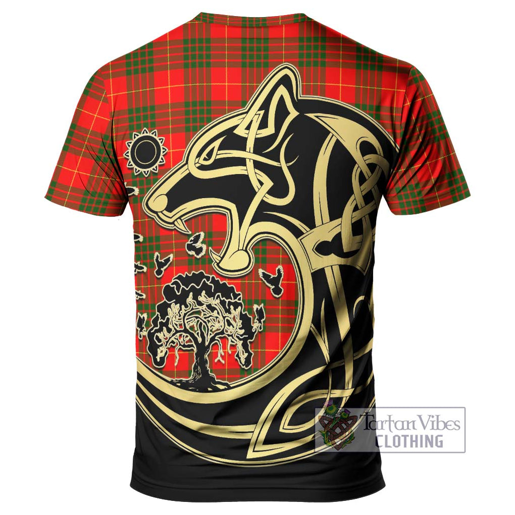 Cameron Modern Tartan T-Shirt with Family Crest Celtic Wolf Style - Tartan Vibes Clothing