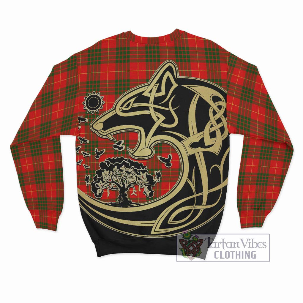 Cameron Modern Tartan Sweatshirt with Family Crest Celtic Wolf Style - Tartan Vibes Clothing