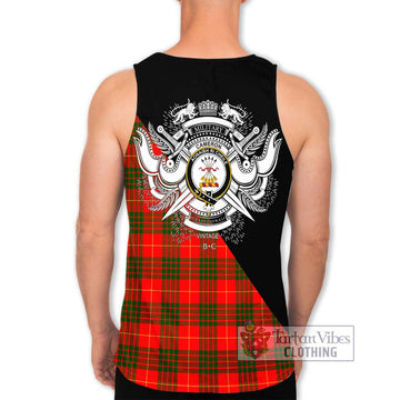 Cameron Modern Tartan Men's Tank Top with Family Crest and Military Logo Style