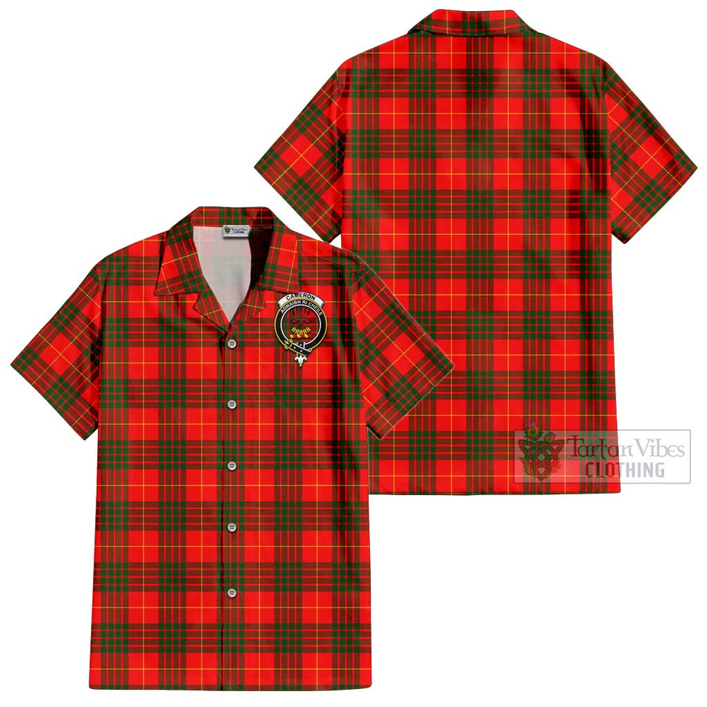 Cameron Modern Tartan Cotton Hawaiian Shirt with Family Crest Kid - Tartan Vibes Clothing