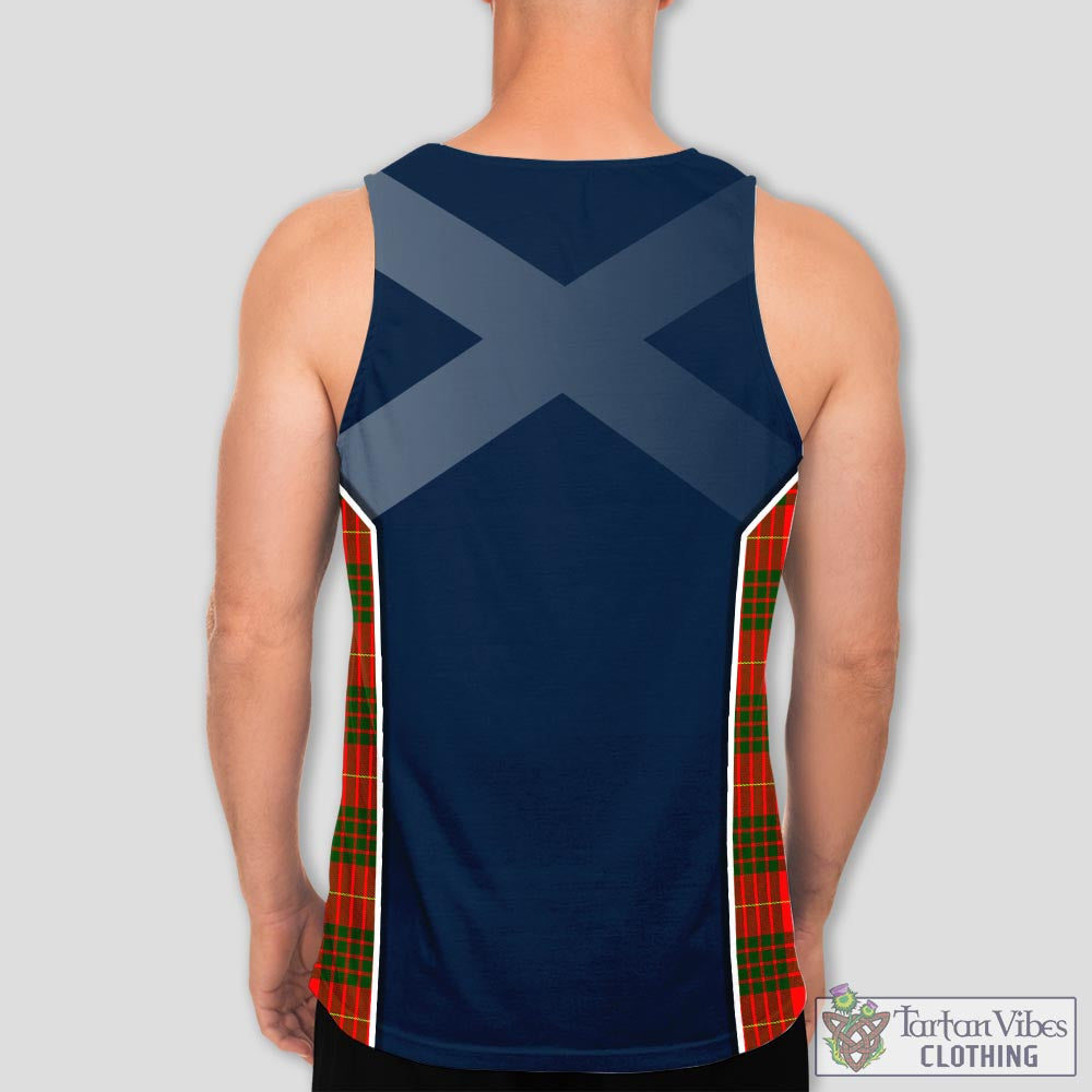 Tartan Vibes Clothing Cameron Modern Tartan Men's Tanks Top with Family Crest and Scottish Thistle Vibes Sport Style