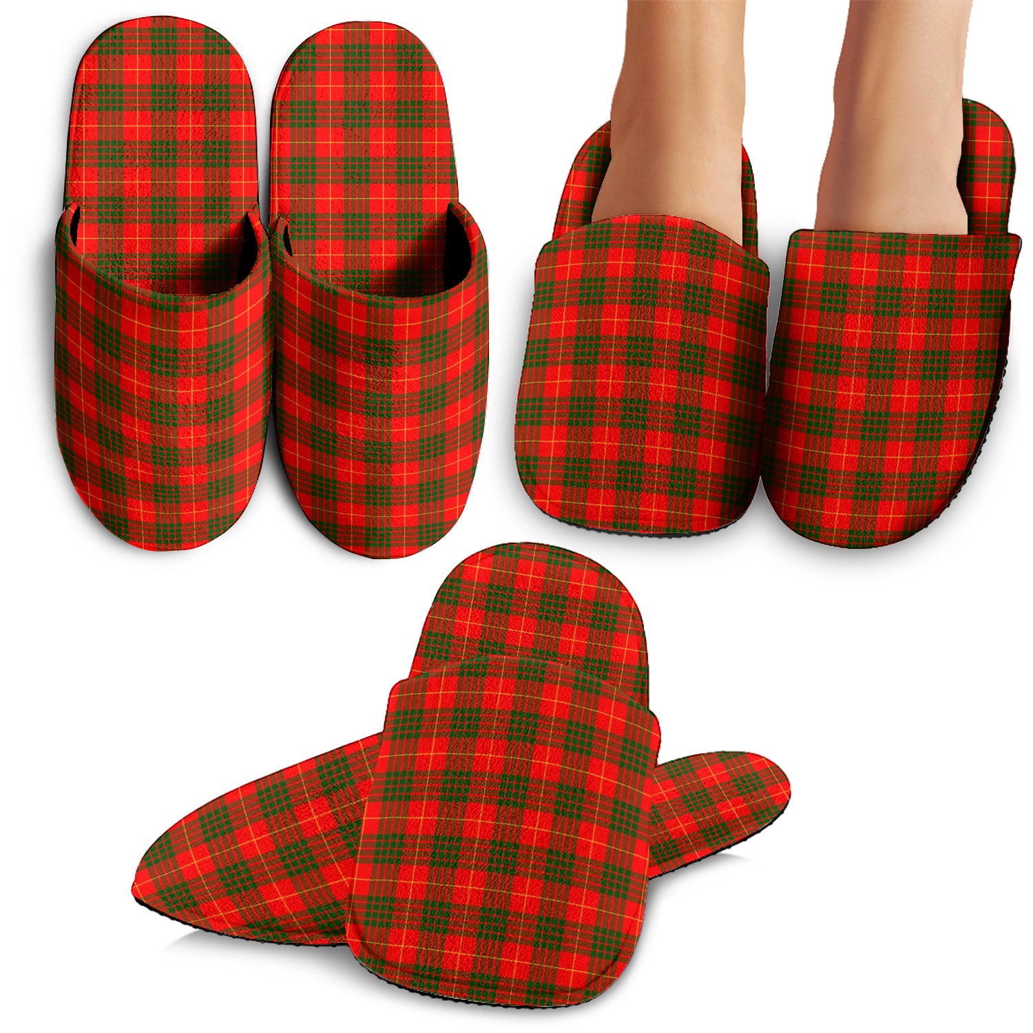 Cameron Modern Tartan Home Slippers - Tartanvibesclothing