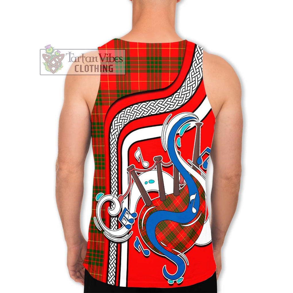 Cameron Modern Tartan Men's Tank Top with Epic Bagpipe Style - Tartanvibesclothing Shop