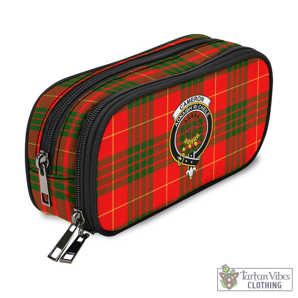 Tartan Vibes Clothing Cameron Modern Tartan Pen and Pencil Case with Family Crest