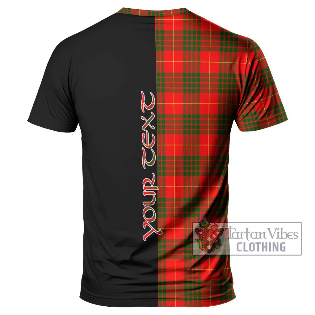 Cameron Modern Tartan T-Shirt with Family Crest and Half Of Me Style - Tartanvibesclothing Shop