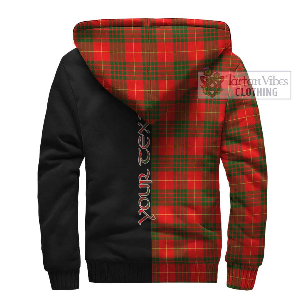 Cameron Modern Tartan Sherpa Hoodie with Family Crest and Half Of Me Style - Tartanvibesclothing Shop