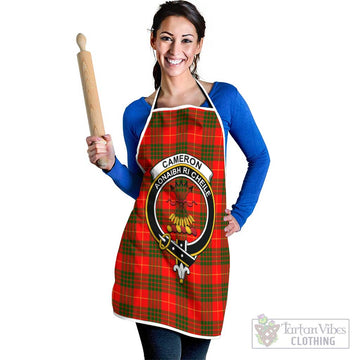 Cameron Modern Tartan Apron with Family Crest