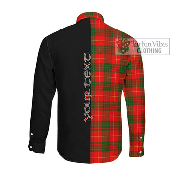 Cameron Modern Tartan Long Sleeve Button Shirt with Family Crest and Half Of Me Style