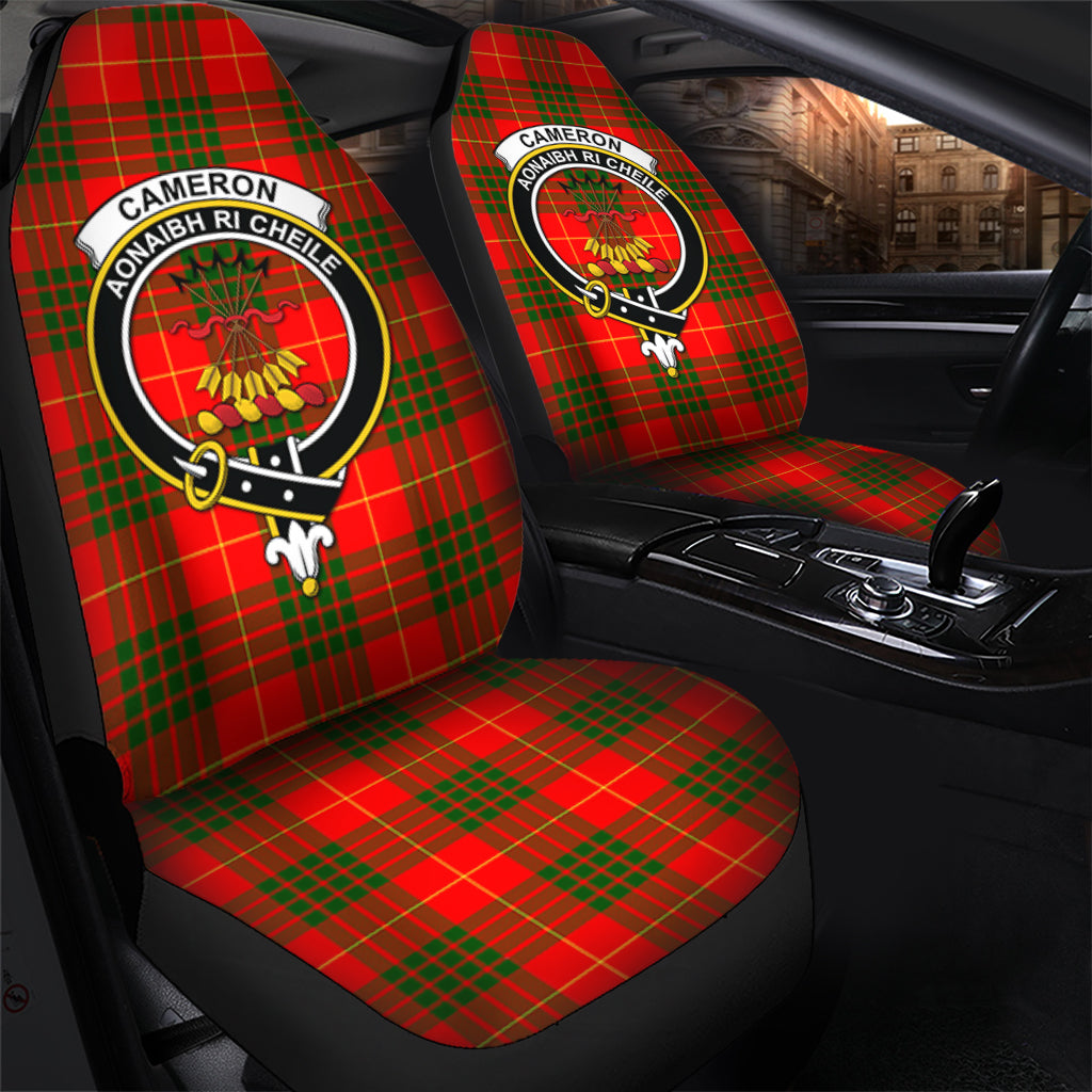 Cameron Modern Tartan Car Seat Cover with Family Crest - Tartanvibesclothing