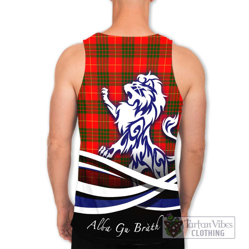 Cameron Modern Tartan Men's Tank Top with Alba Gu Brath Regal Lion Emblem - Tartanvibesclothing Shop