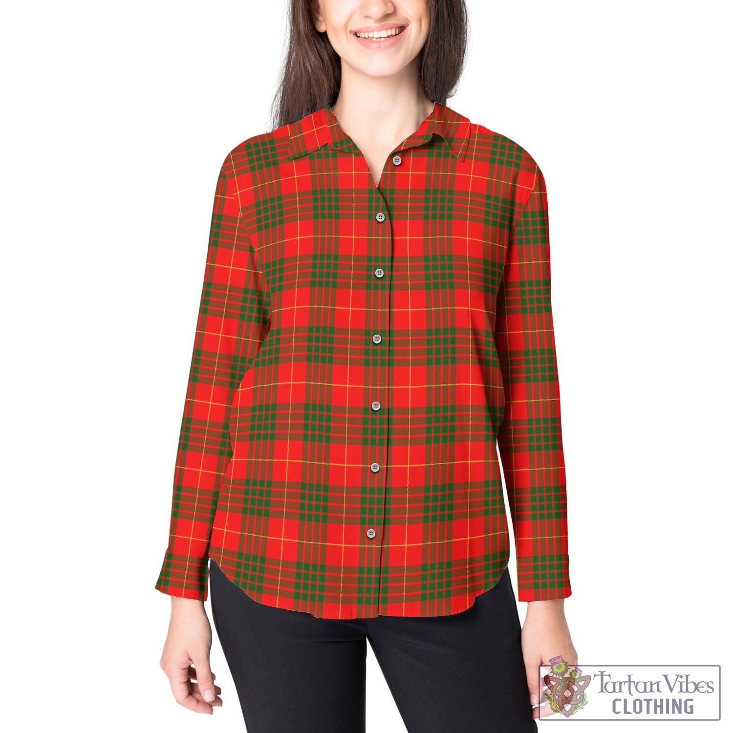 Cameron Modern Tartan Womens Casual Shirt