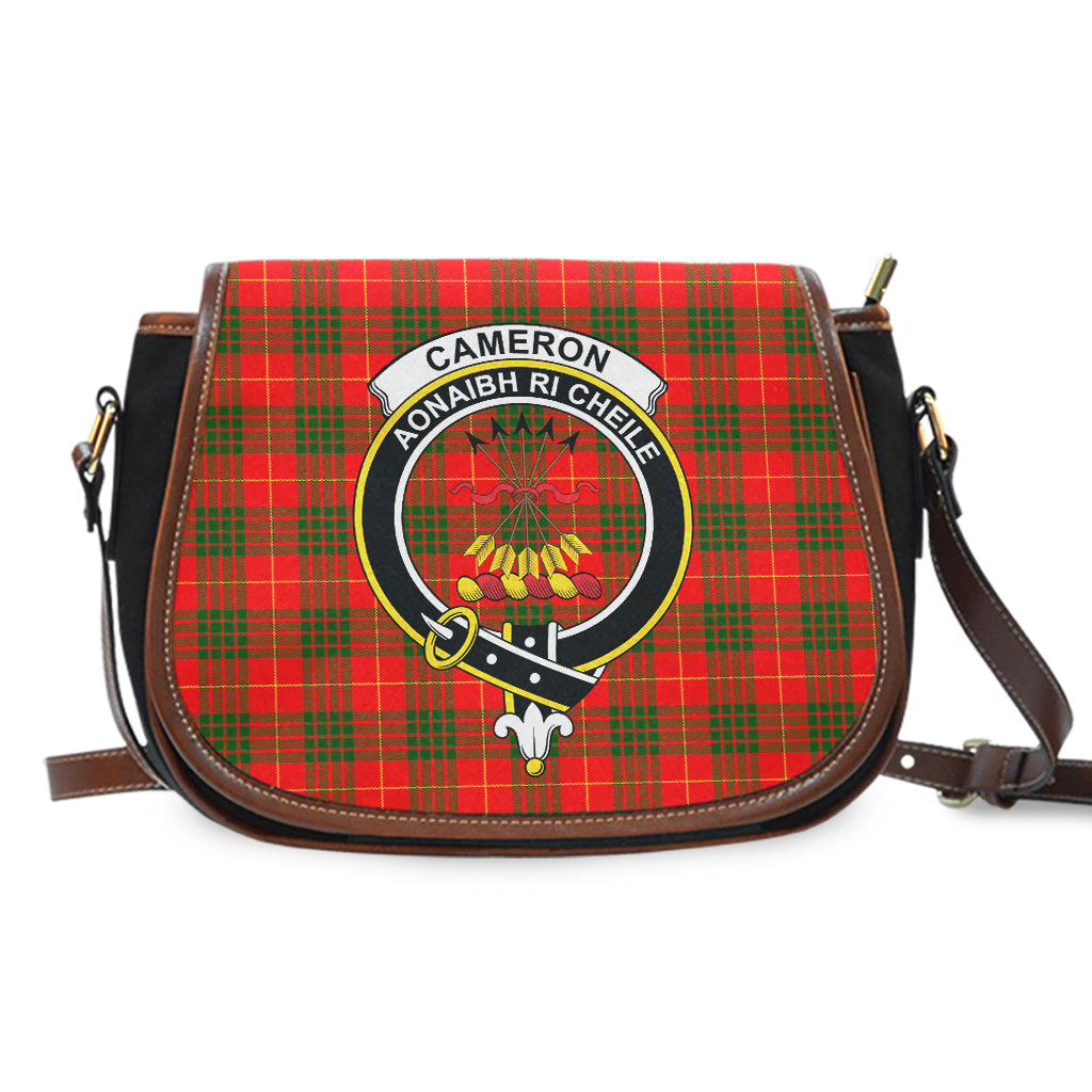 Cameron Modern Tartan Saddle Bag with Family Crest - Tartan Vibes Clothing