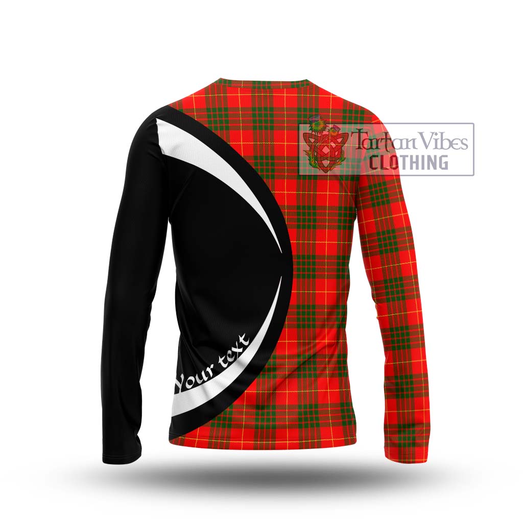 Cameron Modern Tartan Long Sleeve T-Shirt with Family Crest Circle Style - Tartan Vibes Clothing