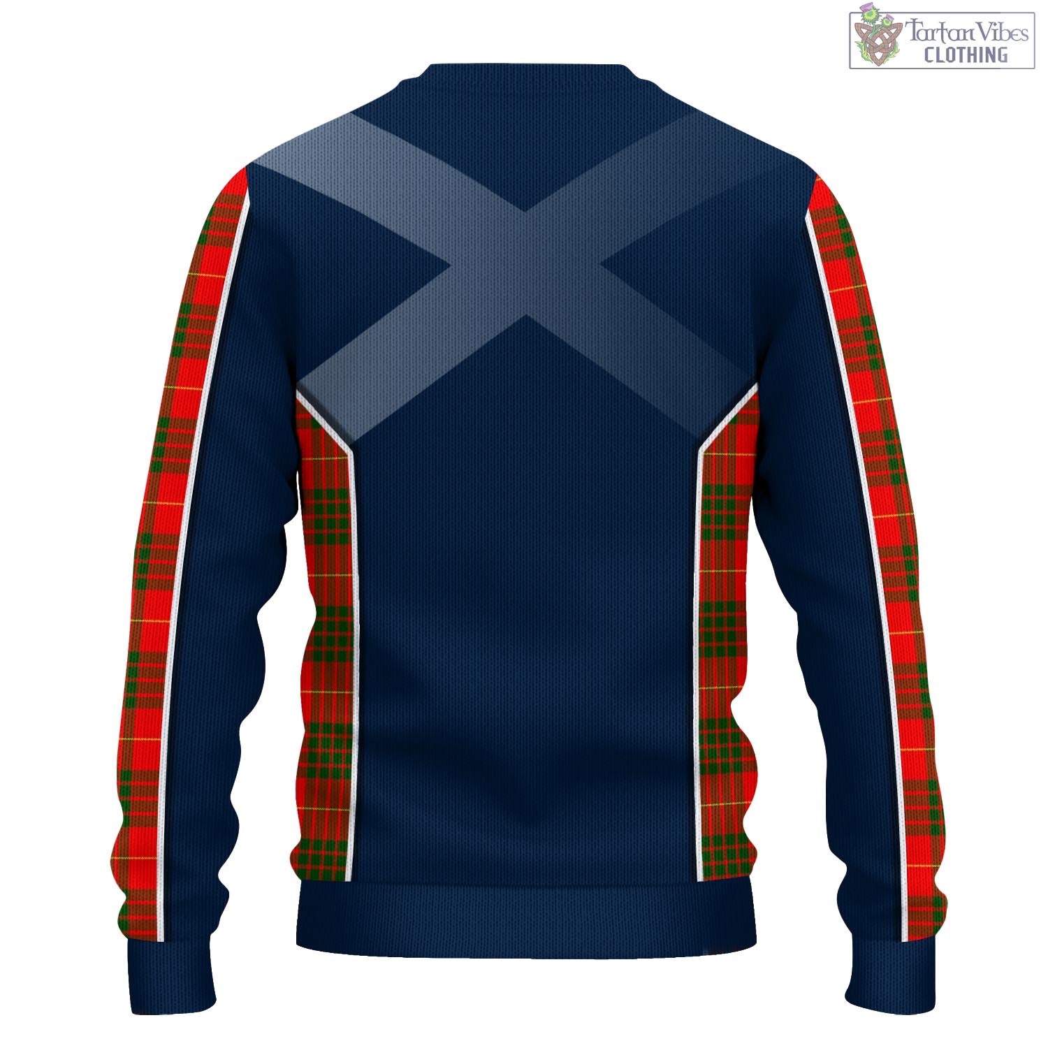 Tartan Vibes Clothing Cameron Modern Tartan Knitted Sweatshirt with Family Crest and Scottish Thistle Vibes Sport Style