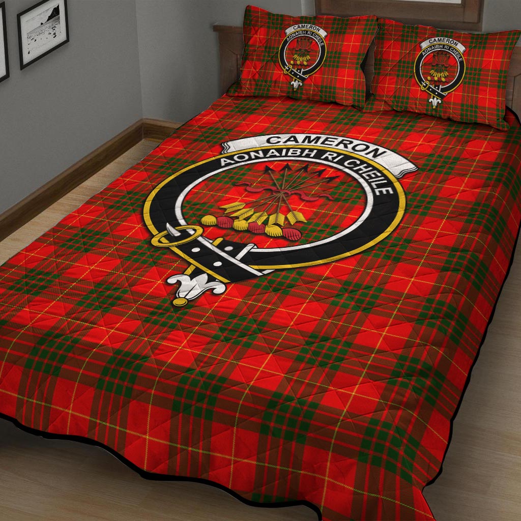 Cameron Modern Tartan Quilt Bed Set with Family Crest - Tartan Vibes Clothing