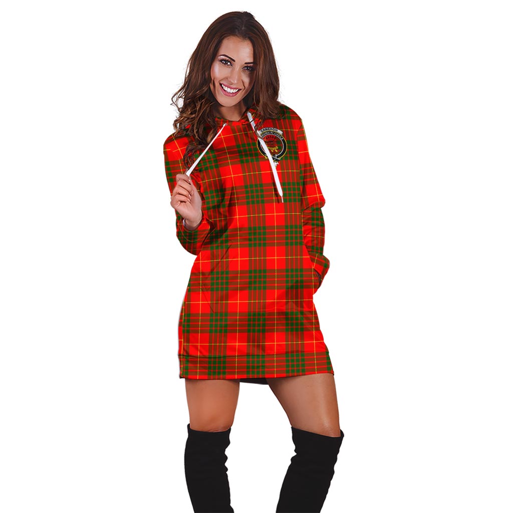 Cameron Modern Tartan Hoodie Dress with Family Crest - Tartan Vibes Clothing