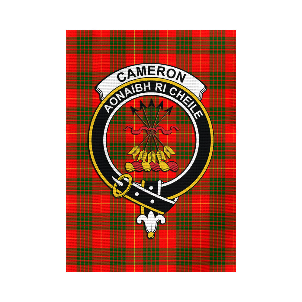 Cameron Modern Tartan Flag with Family Crest - Tartan Vibes Clothing