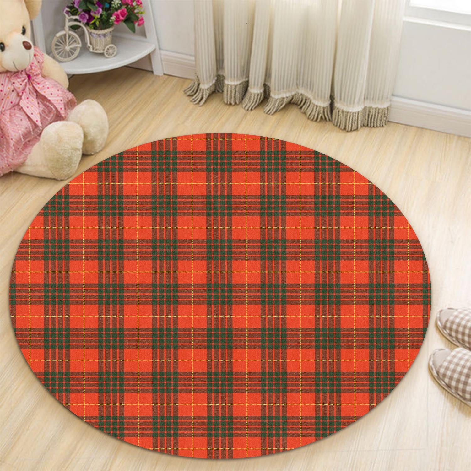 Cameron Modern Tartan Round Rug - Tartanvibesclothing