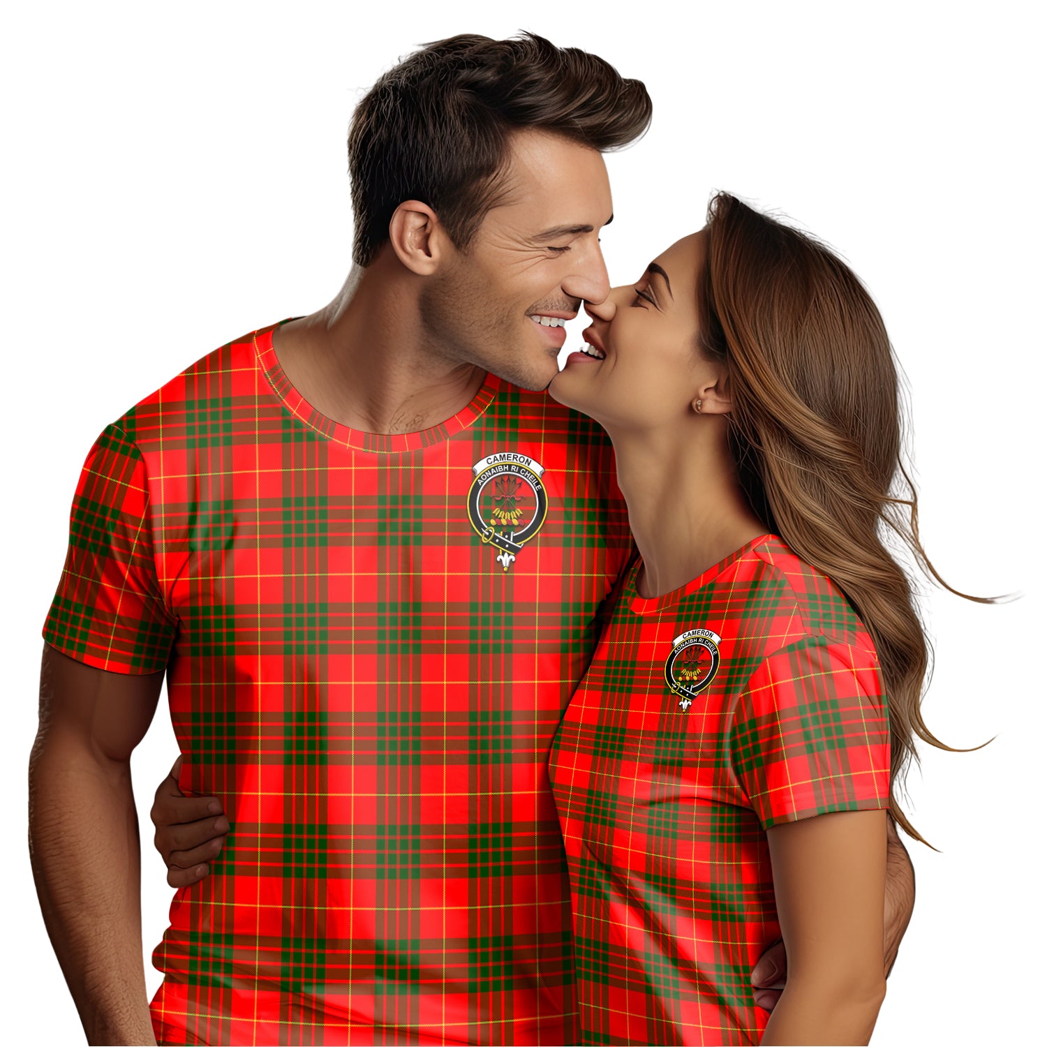 Cameron Modern Tartan T-Shirt with Family Crest - Tartan Vibes Clothing