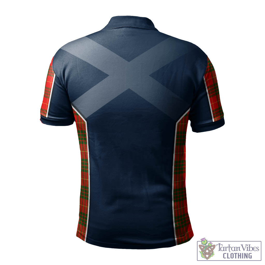 Tartan Vibes Clothing Cameron Modern Tartan Men's Polo Shirt with Family Crest and Scottish Thistle Vibes Sport Style