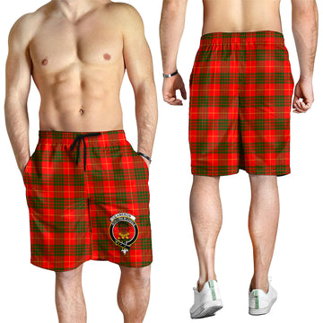 Cameron Modern Tartan Mens Shorts with Family Crest