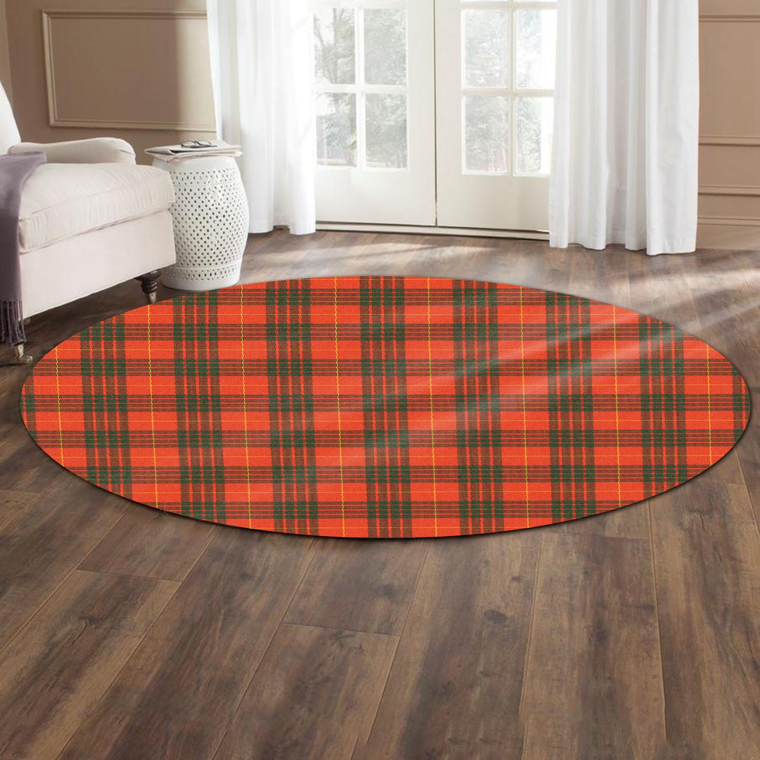 Cameron Modern Tartan Round Rug - Tartanvibesclothing